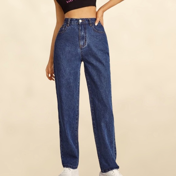 Vintage Silver Unicorn Dark Wash Straight Leg Jeans - Picture 2 of 14